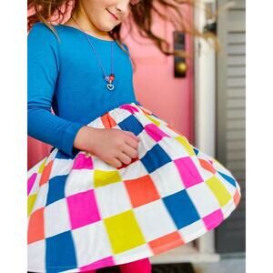 Girls Finding Foxtale Dance Dress Size 4 Multicolor Whimsical Twirl Bamboo Dress